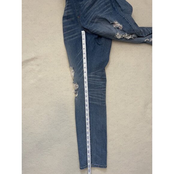 Arizona Jeans Bibbed Overalls Women's Size S Cotton Spandex Distressed - Picture 6 of 7